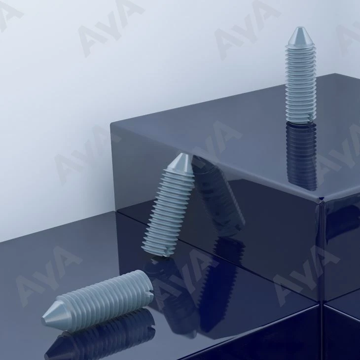Slotted Set Screws With Cone Point